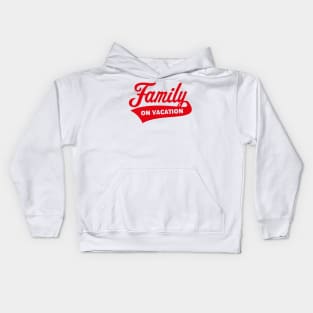 Family On Vacation (Family Holiday / Red) Kids Hoodie